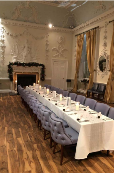 Grand Table Laid for a Feast Celebration and Event at Somerset House Halifax in our Private Hire Venue.