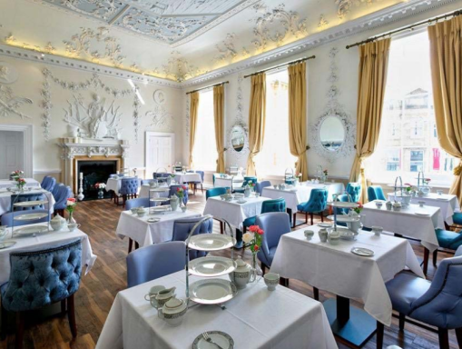 Grand Salon Set For Afternoon Tea at Somerset House Halifax.