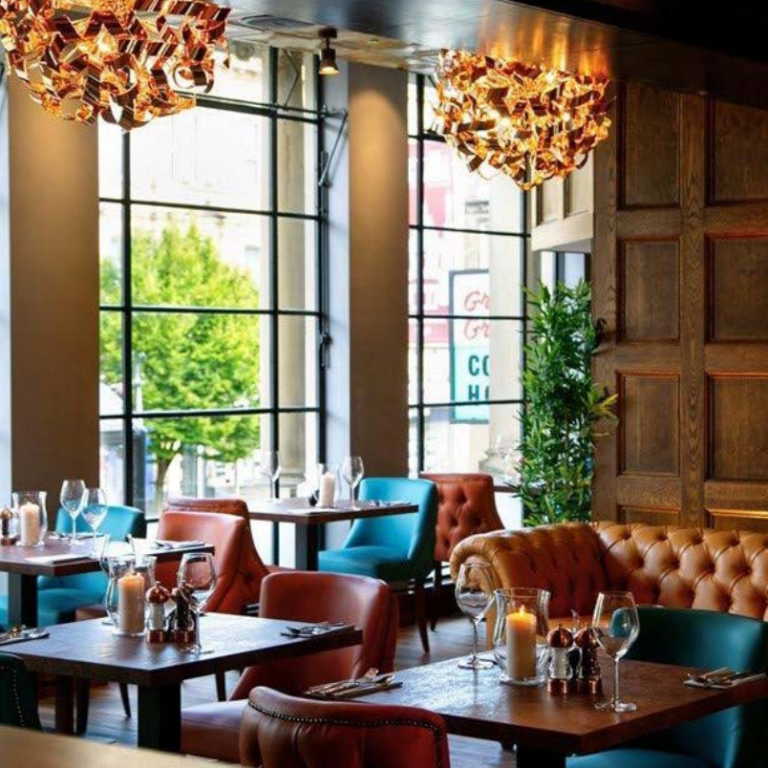 Somerset House's ambient Bar and Restaurant, complete with wood and stone features with comfortable and stylish seating for all to enjoy.